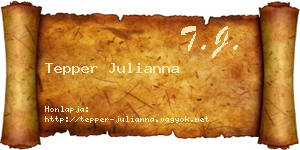 Tepper Julianna névjegykártya